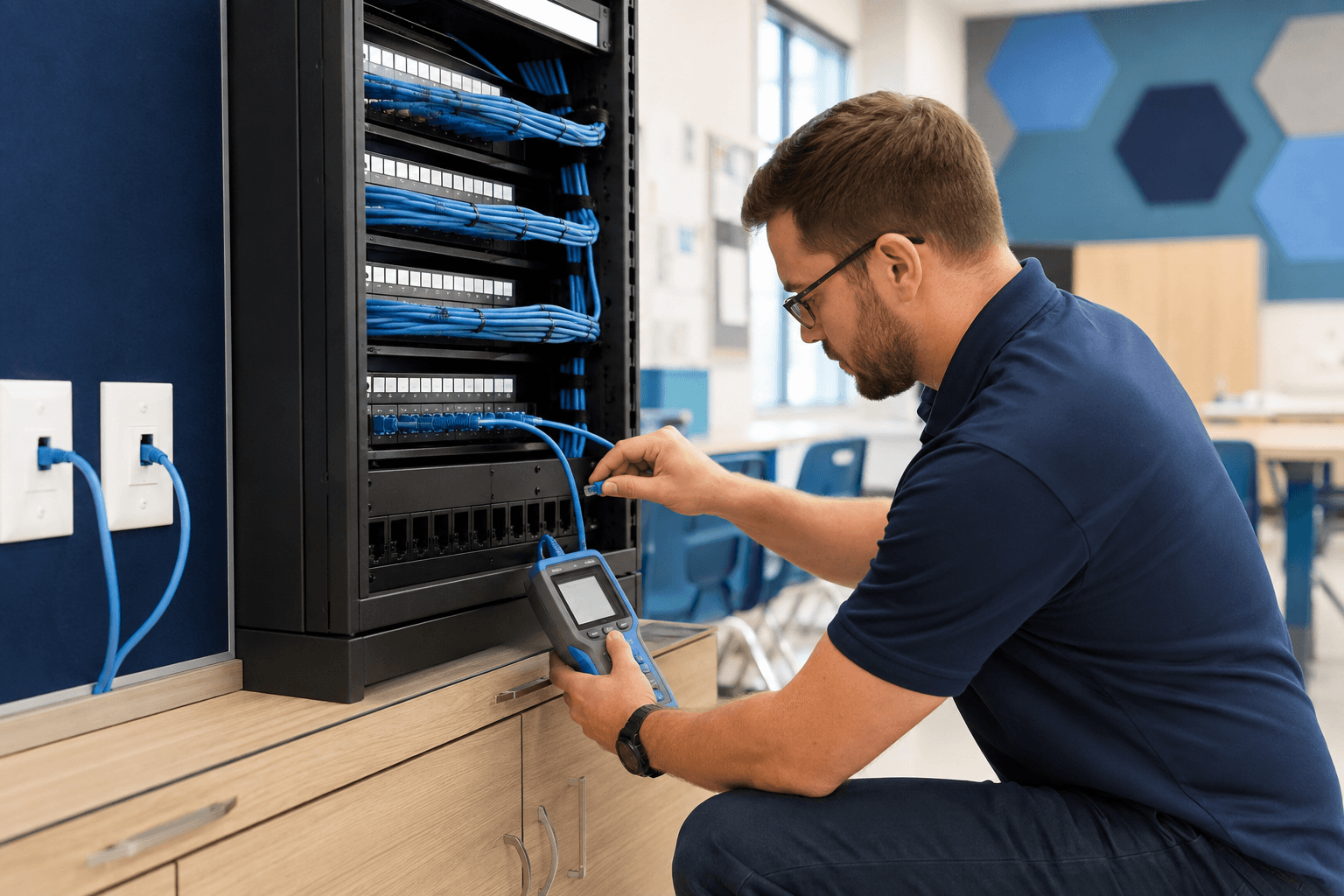 כבילה מובנית Cat6